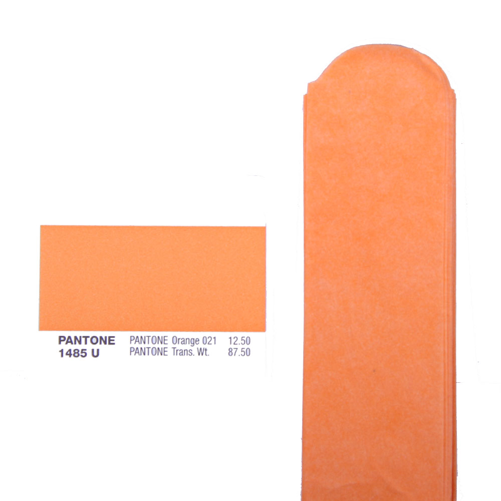 Помпон из бумаги 15 см светло-оранжевый