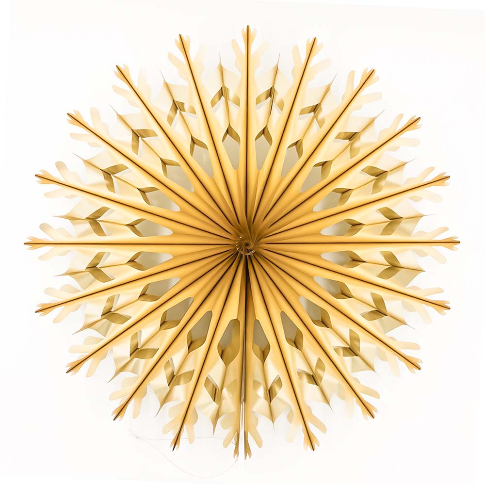 Снежинка фольгированная 45 см золото Снежинка фольгированная 45 см золото