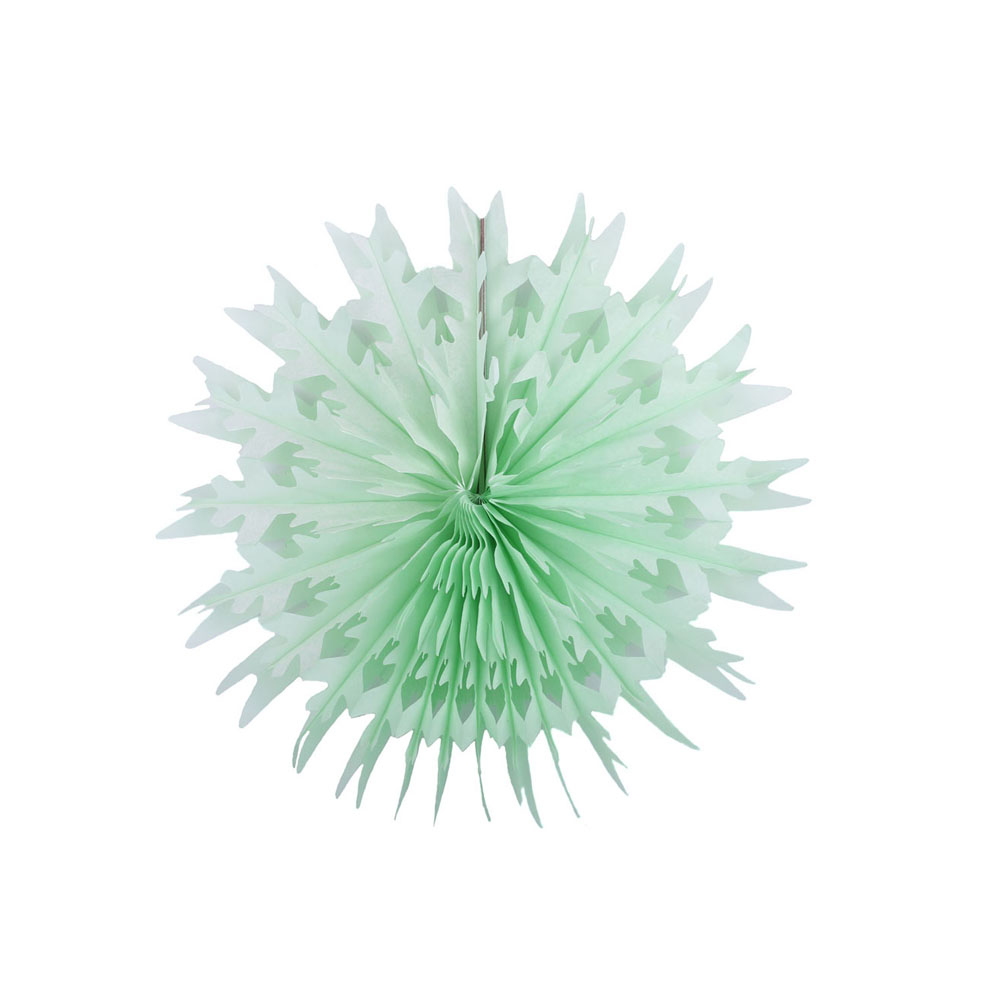 Снежинка обьемная 20 см салатовый Снежинка обьемная 20 см салатовый