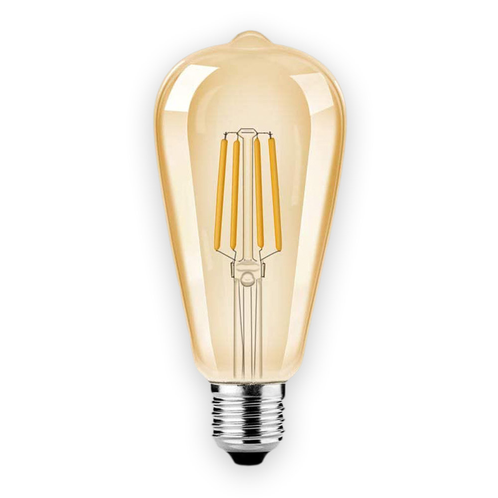 Лампа филаментная ST64 темная E27 W4 K2200 Лампа филаментная ST64 темная E27 W4 K2200