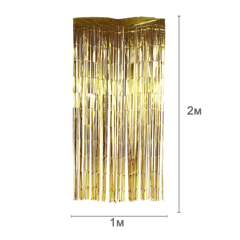 Занавес дождик 1 х 2 м, металлик Золото