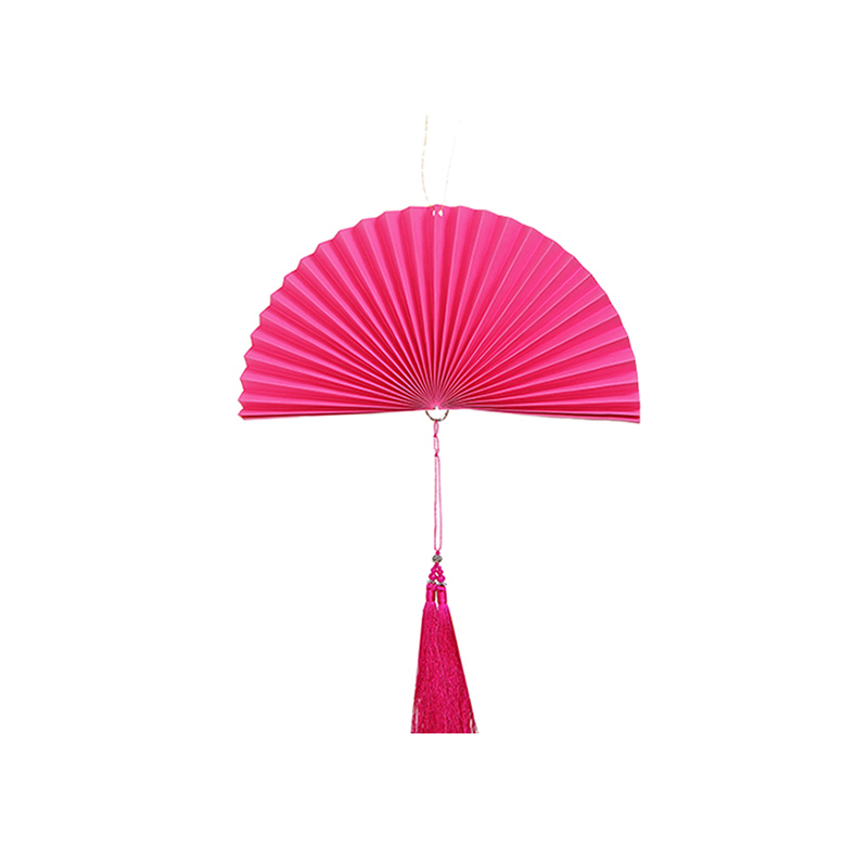 Веер-гармошка с кисточкой 30 см, малиновый Веер-гармошка с кисточкой 30 см, малиновый