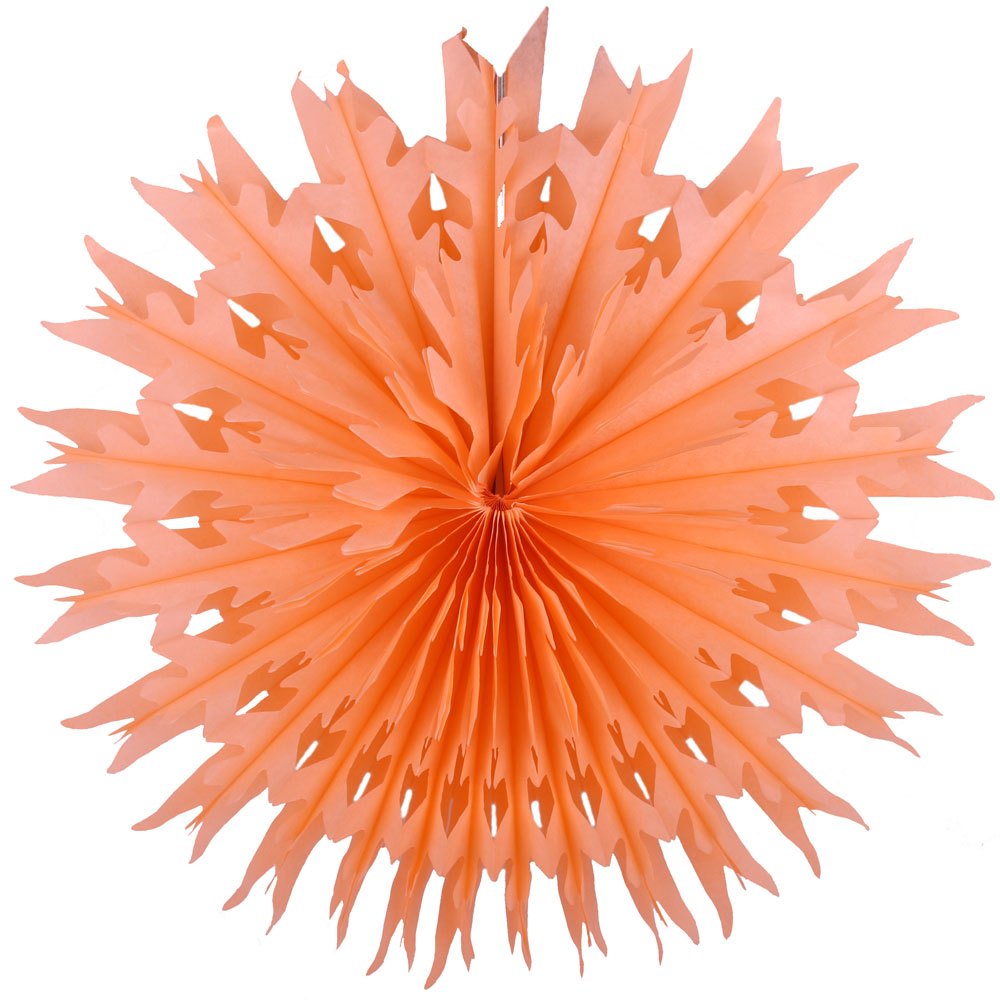 Снежинка обьемная 50 см персиковый Снежинка обьемная 50 см персиковый