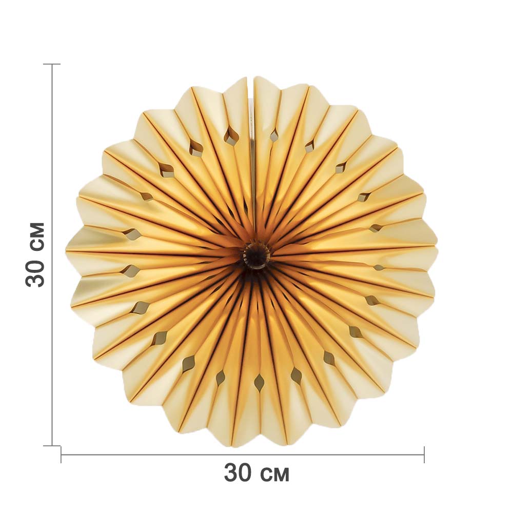 Снежинка фольгированная 30 см золото Снежинка фольгированная 30 см золото