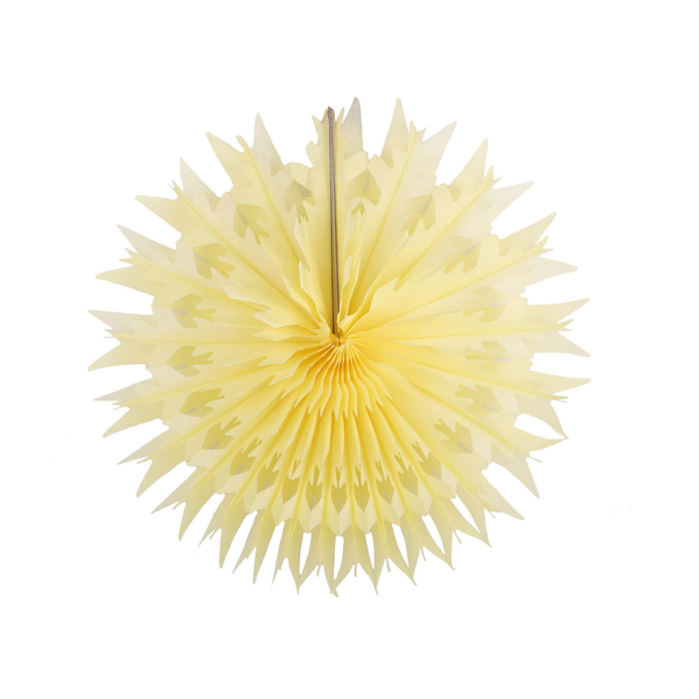 Снежинка обьемная 30 см лимонный Снежинка обьемная 30 см лимонный