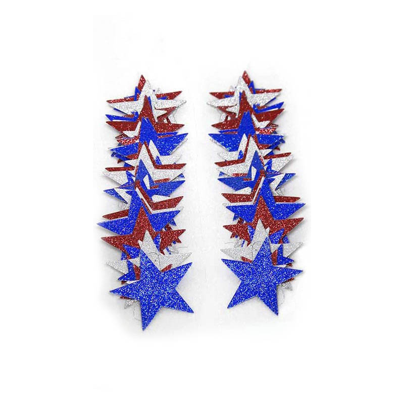 Гирлянда "Звезды" блеск/металлик 7 см х 4 м, триколор Гирлянда "Звезды" блеск/металлик 7 см х 4 м, триколор