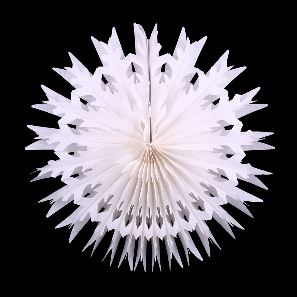 Снежинка обьемная 40 см белый Снежинка обьемная 40 см белый