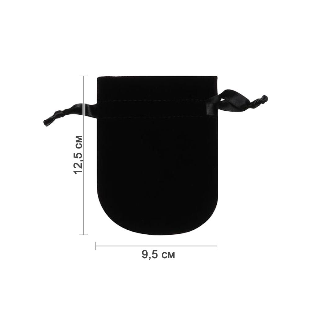 Мешочек велюровый 9,5х12,5 см, черный Мешочек велюровый 9,5х12,5 см, черный