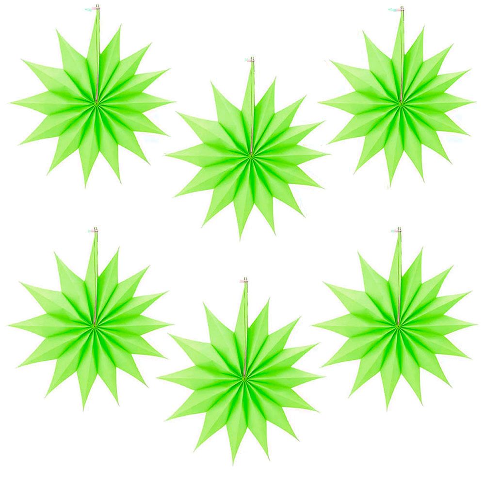 Набор фантов Звезды 30 см х 6 шт, светло-зеленый Набор фантов Звезды 30 см х 6 шт, светло-зеленый