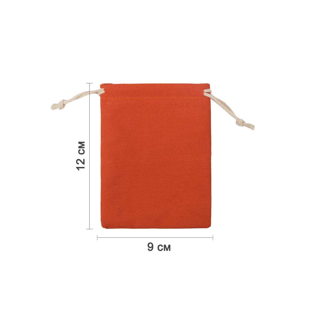 Мешочек из искусственного льна 9х12 см, оранжевый Мешочек из искусственного льна 9х12 см, оранжевый