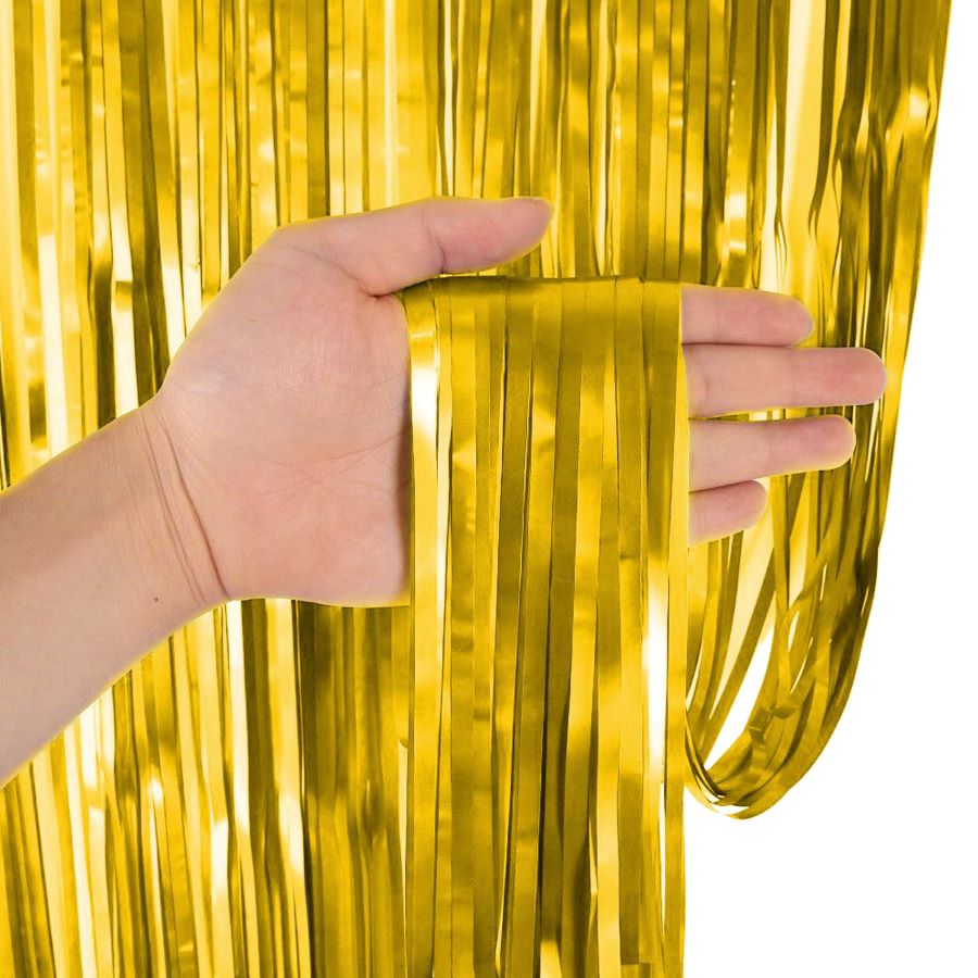 Занавес дождик 1 х 2 м, металлик матовый, Золото Занавес дождик 1 х 2 м, металлик матовый, Золото