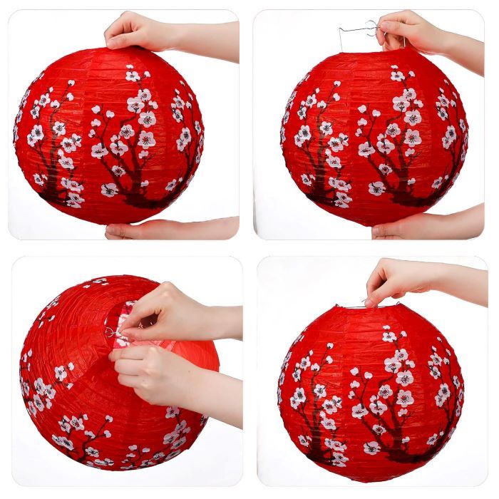 Набор подвесные фонарики 9 шт, сакура Набор подвесные фонарики 9 шт, сакура