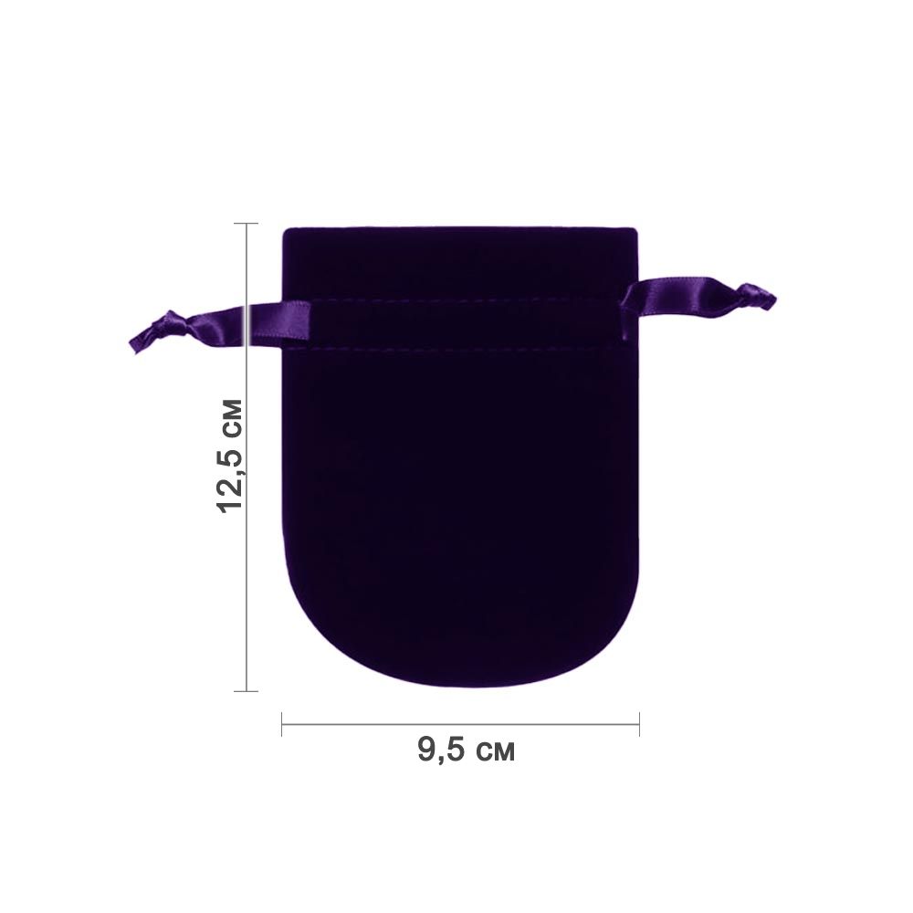 Мешочек велюровый 9,5х12,5 см, фиолетовый Мешочек велюровый 9,5х12,5 см, фиолетовый