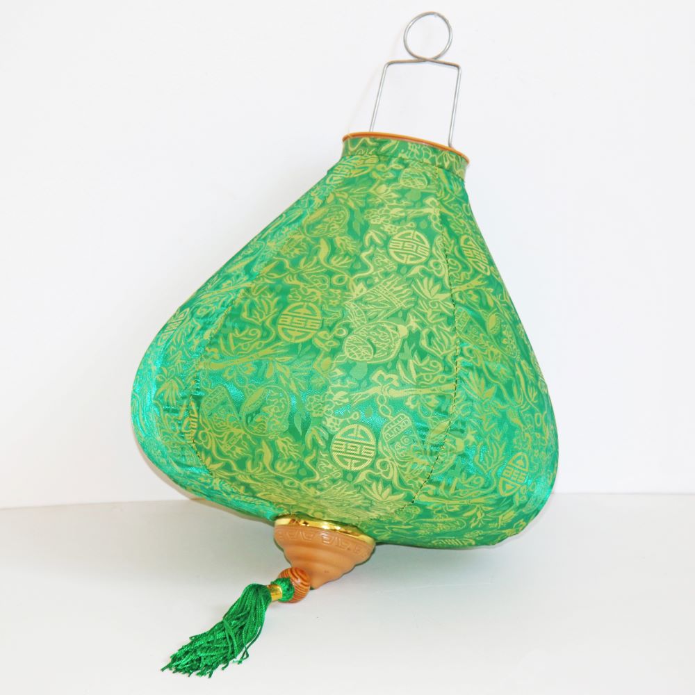 Вьетнамский фонарик 12" Тыква зеленый 821 Вьетнамский фонарик 12" Тыква зеленый 821