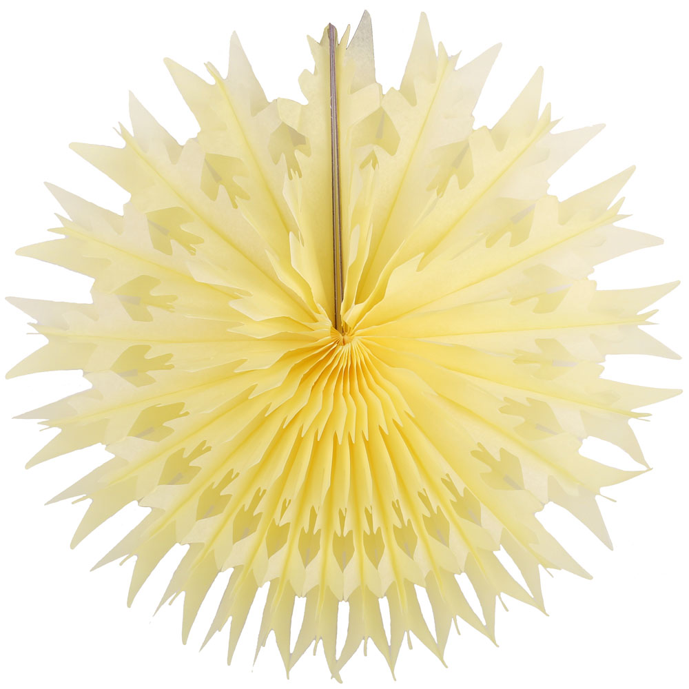 Снежинка обьемная 50 см лимонный Снежинка обьемная 50 см лимонный