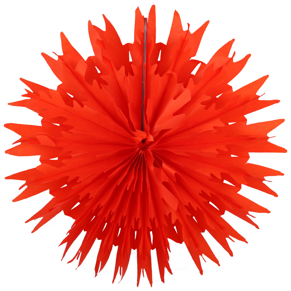 Снежинка обьемная 50 см оранжевый Снежинка обьемная 50 см оранжевый