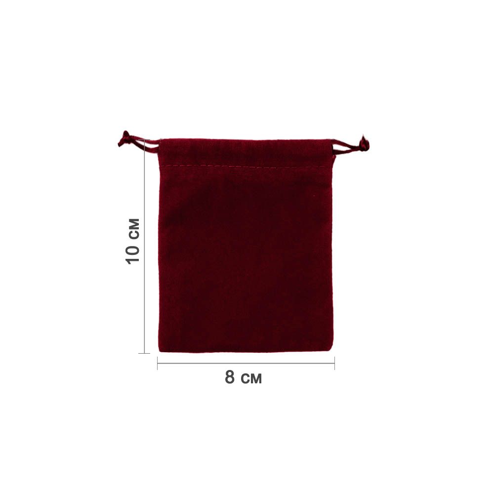Мешочек велюровый 8х10 см, бордовый Мешочек велюровый 8х10 см, бордовый