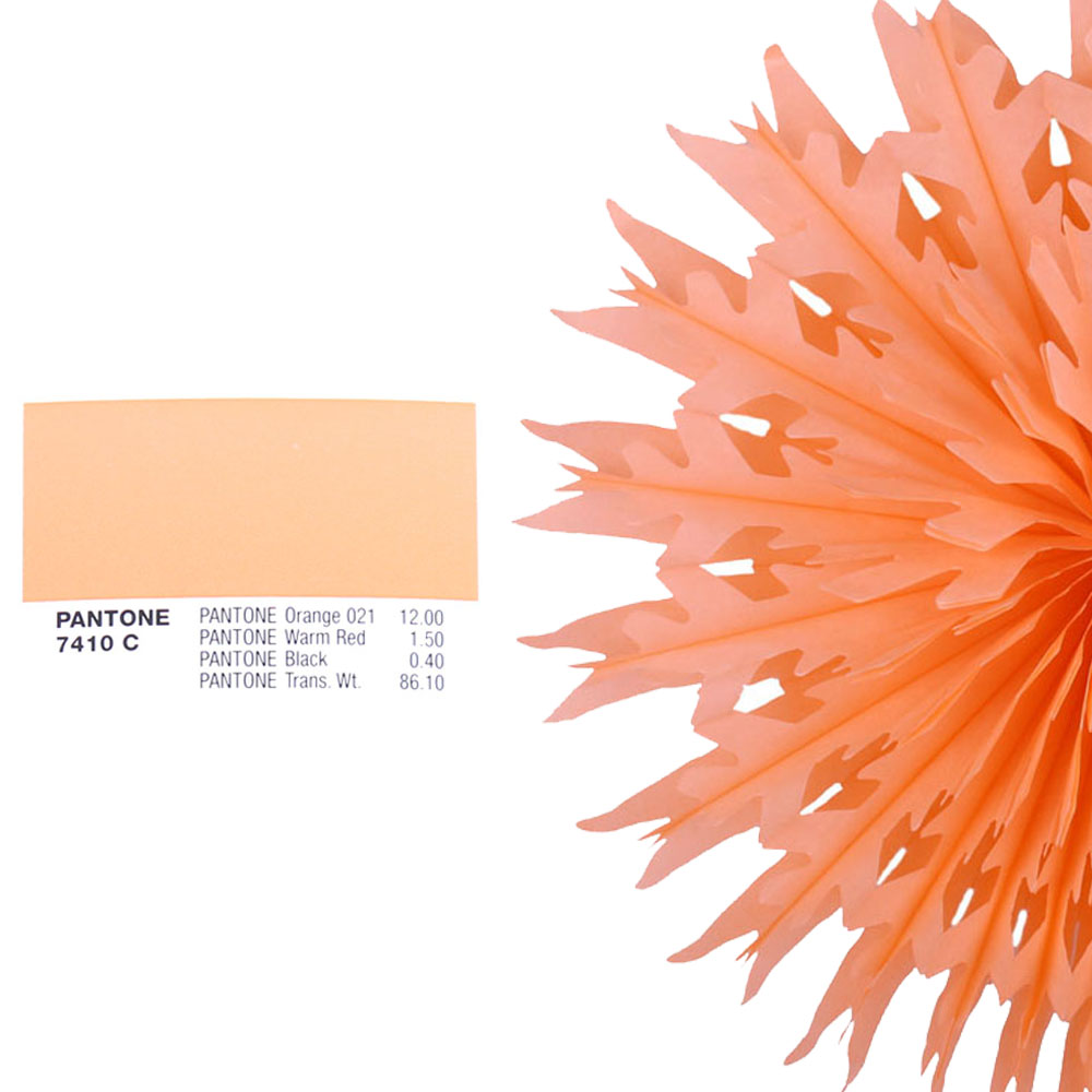 Снежинка обьемная 40 см персиковый Снежинка обьемная 40 см персиковый