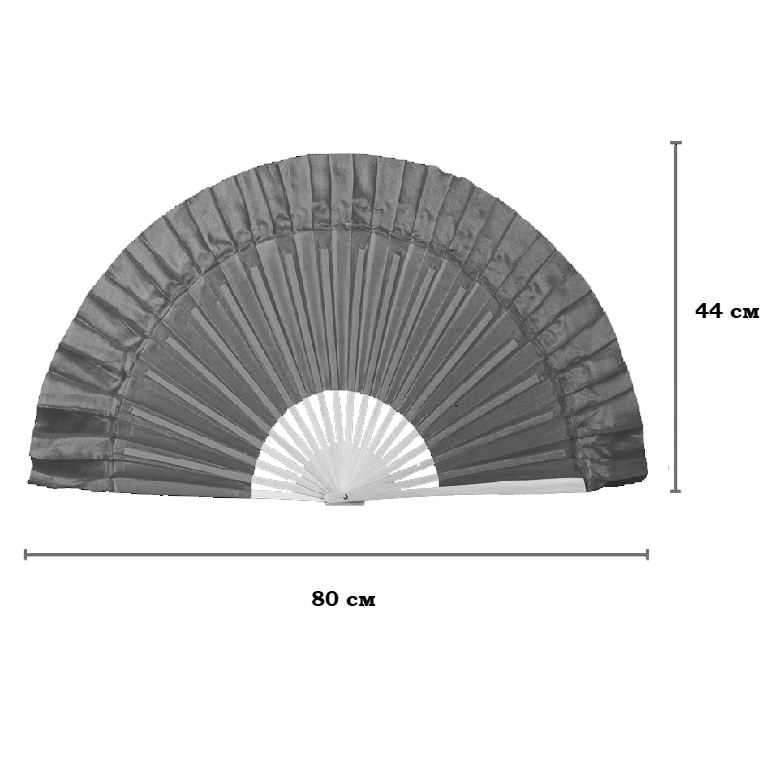 Веер для танцев 44х80см №2, желтый