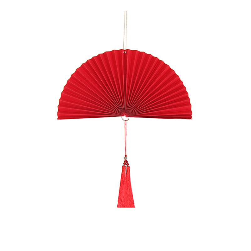 Веер-гармошка с кисточкой 40 см, красный Веер-гармошка с кисточкой 40 см, красный