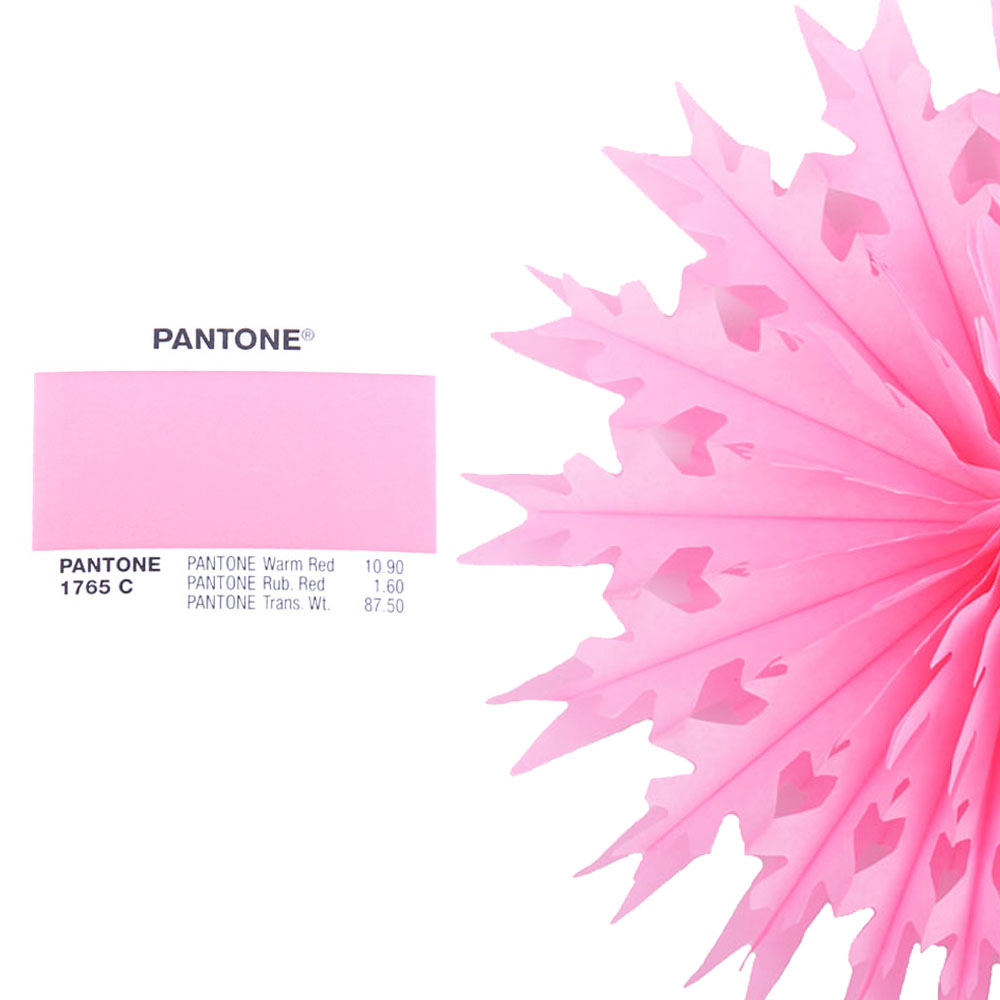 Снежинка обьемная 40 см розовый Снежинка обьемная 40 см розовый