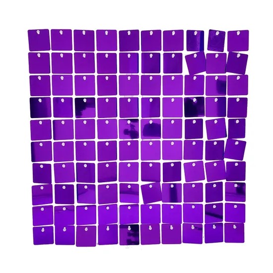 Панель с пайетками для фотозоны 30х30см, фиолетовый Панель с пайетками для фотозоны 30х30см, фиолетовый