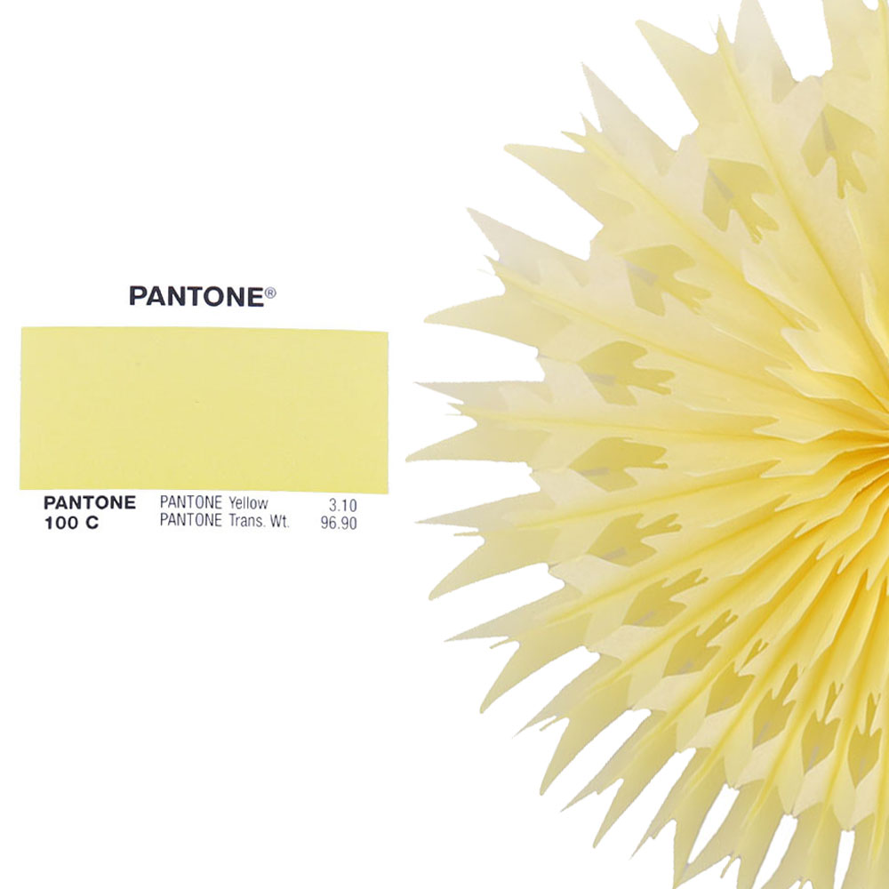 Снежинка обьемная 30 см лимонный Снежинка обьемная 30 см лимонный