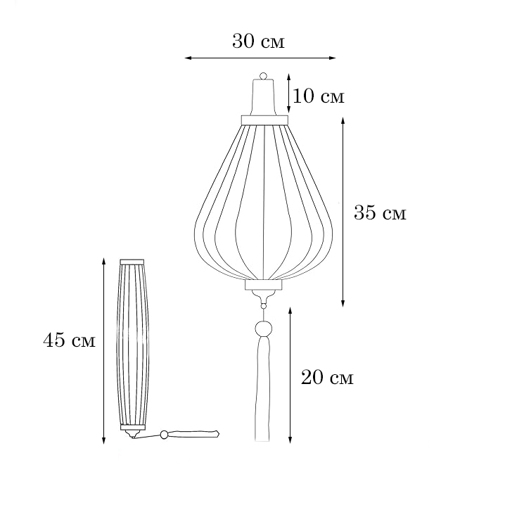 Вьетнамский фонарик 12" Тыква зеленый 821 Вьетнамский фонарик 12" Тыква зеленый 821