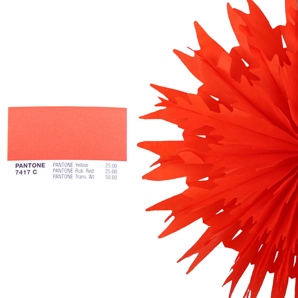 Снежинка обьемная 20 см оранжевый Снежинка обьемная 20 см оранжевый