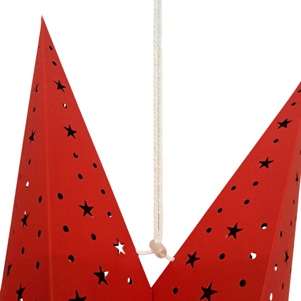 Звезда девятиконечная 75 см, точки и звездочки, красный Звезда девятиконечная 75 см, точки и звездочки, красный