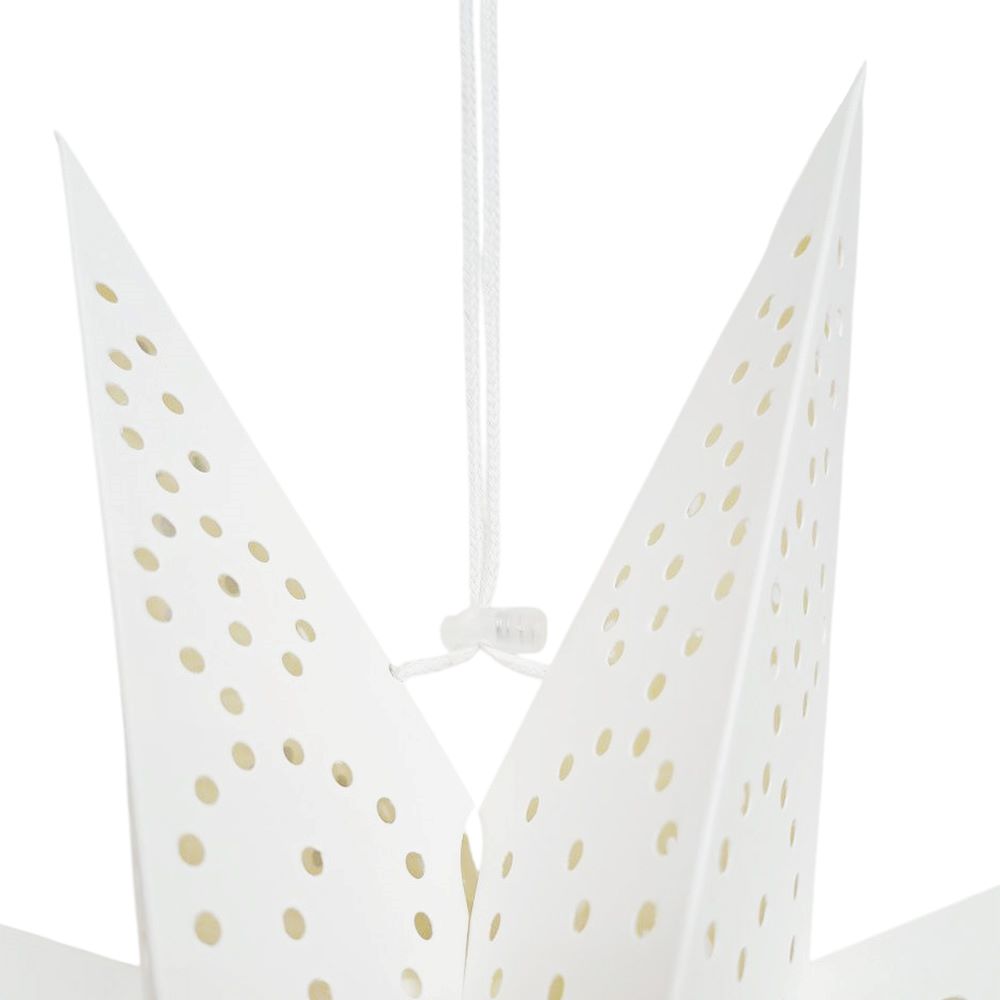 Звезда девятиконечная 45 см, Точки, белый Звезда девятиконечная 45 см, Точки, белый