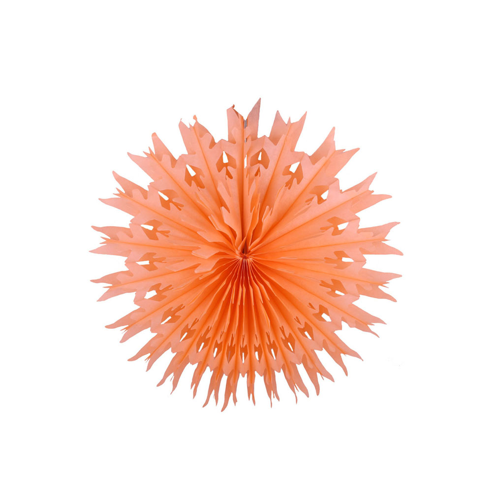 Снежинка обьемная 20 см персиковый Снежинка обьемная 20 см персиковый