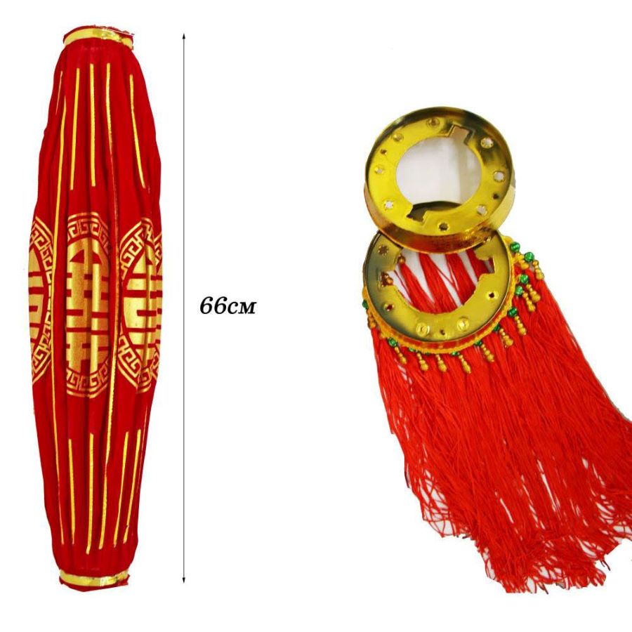 Китайский фонарь с кисточками Pro d-54 см, Процветание Китайский фонарь с кисточками Pro d-54 см, Процветание