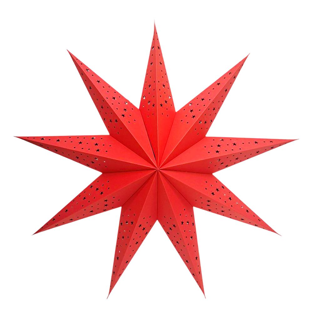 Звезда девятиконечная 75 см, точки и звездочки, красный Звезда девятиконечная 75 см, точки и звездочки, красный