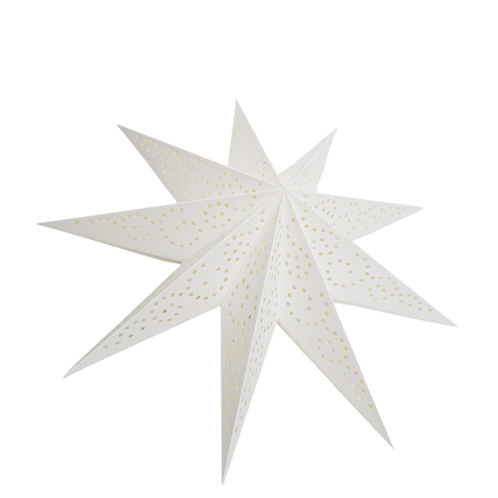 Звезда девятиконечная 45 см, Точки, белый Звезда девятиконечная 45 см, Точки, белый
