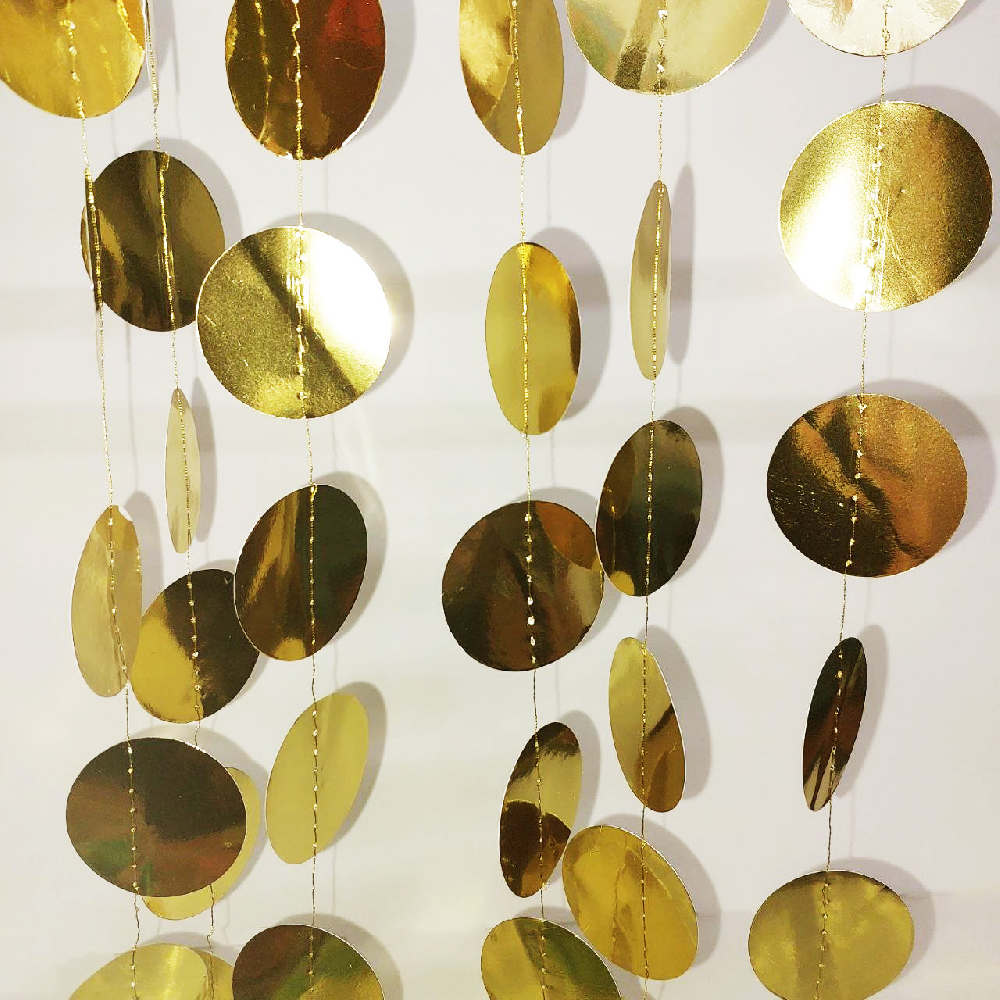 Гирлянда "Кружочки" металлик 5 см х 4,5 м, Золото Гирлянда "Кружочки" металлик 5 см х 4,5 м, Золото