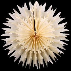 Снежинка обьемная 50 см айвори