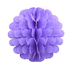 Бумажное украшение Цветочный шар-соты 25 см, сиреневый