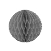 Бумажное украшение шар ажурный 10 см светло-серый