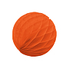 Бумажное украшение шар 8 см оранжевый