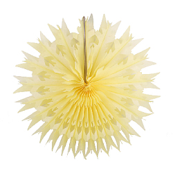 Снежинка обьемная 40 см лимонный