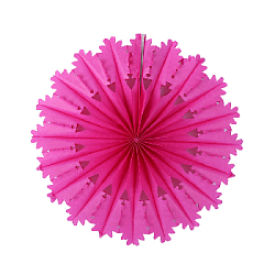 Снежинка ажурная 30 см малиновый