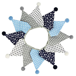 Гирлянда тканевая с помпончиками № 20 (3,2 м)