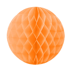 Бумажное украшение шар 40 см светло-оранжевый