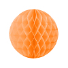 Бумажное украшение шар 30 см светло-оранжевый