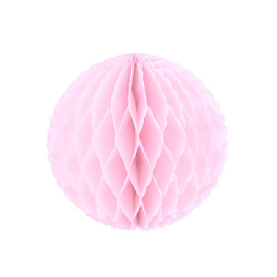 Бумажное украшение шар ажурный 10 см светло-розовый