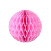 Бумажное украшение шар ажурный 10 см розовый