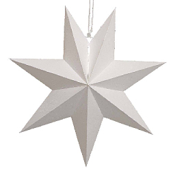 Звезда семиконечная бумажная 35 см, белый